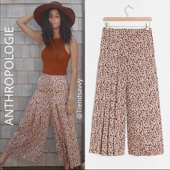 Anthropologie Pants - ANTHROPOLOGIE LEOPARD MAEVE ISOBEL PLEATED PANTS
